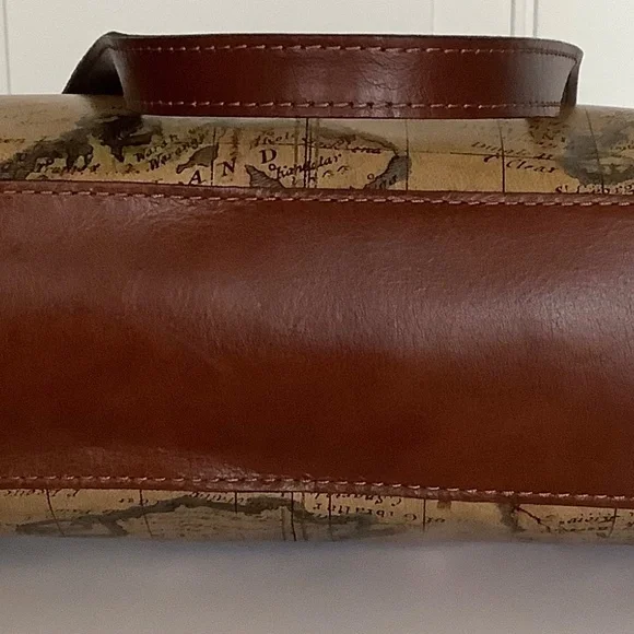 Patricia Nash Europe Map Poppy Leather Tote - Picture 12 of 13